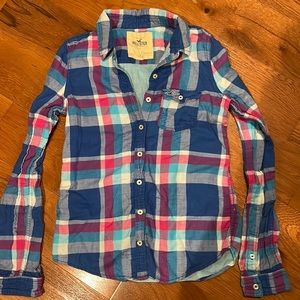 Juniors Hollister Plaid Shirt Size Small